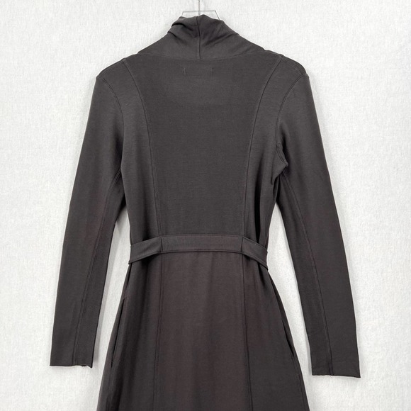 LUNYA The Robe Womens XS Small Eclipse Gray Cowl Neck Pima Cotton Blend Long NEW - Picture 8 of 16